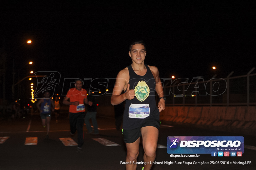 Unimed Night Run: Etapa Coração :: Paraná Running 2016