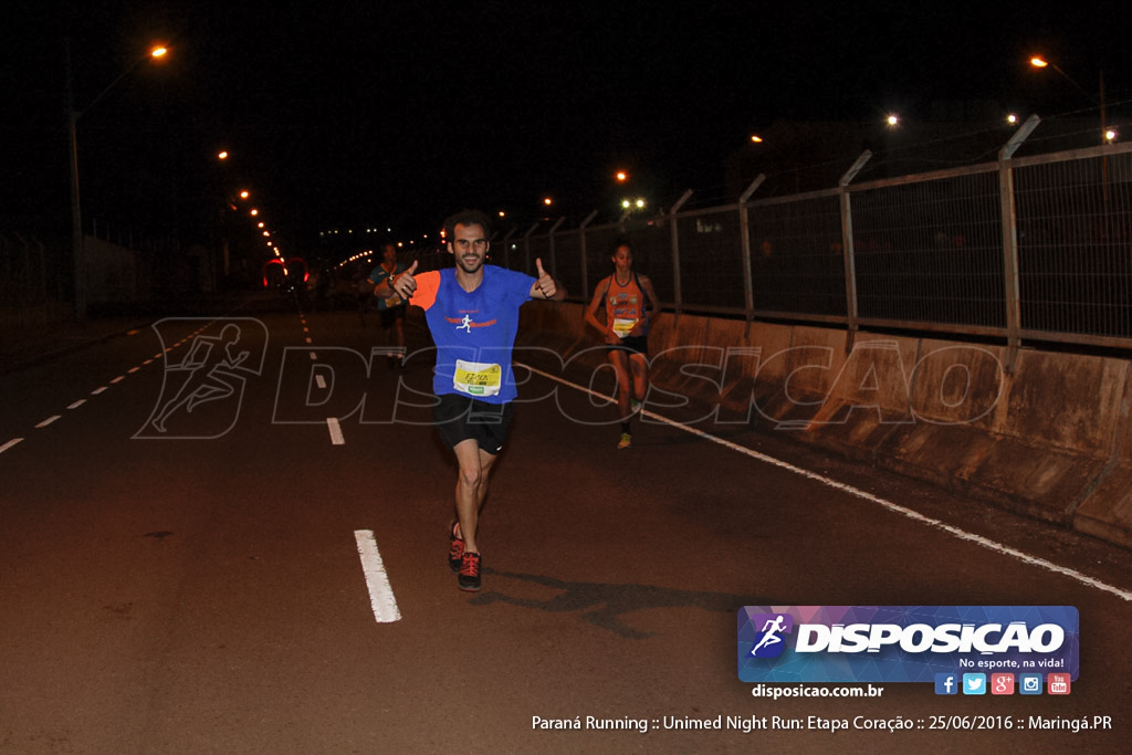 Unimed Night Run: Etapa Coração :: Paraná Running 2016