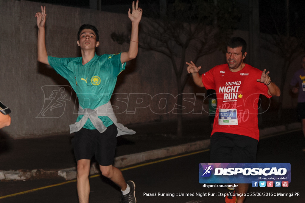 Unimed Night Run: Etapa Coração :: Paraná Running 2016